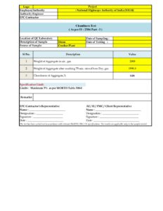 Cleanliness Test of Aggregate (20mm & 10mm) – Dust Content Excel Format | IS 2386 Part 1 | Auto Calculation clean20