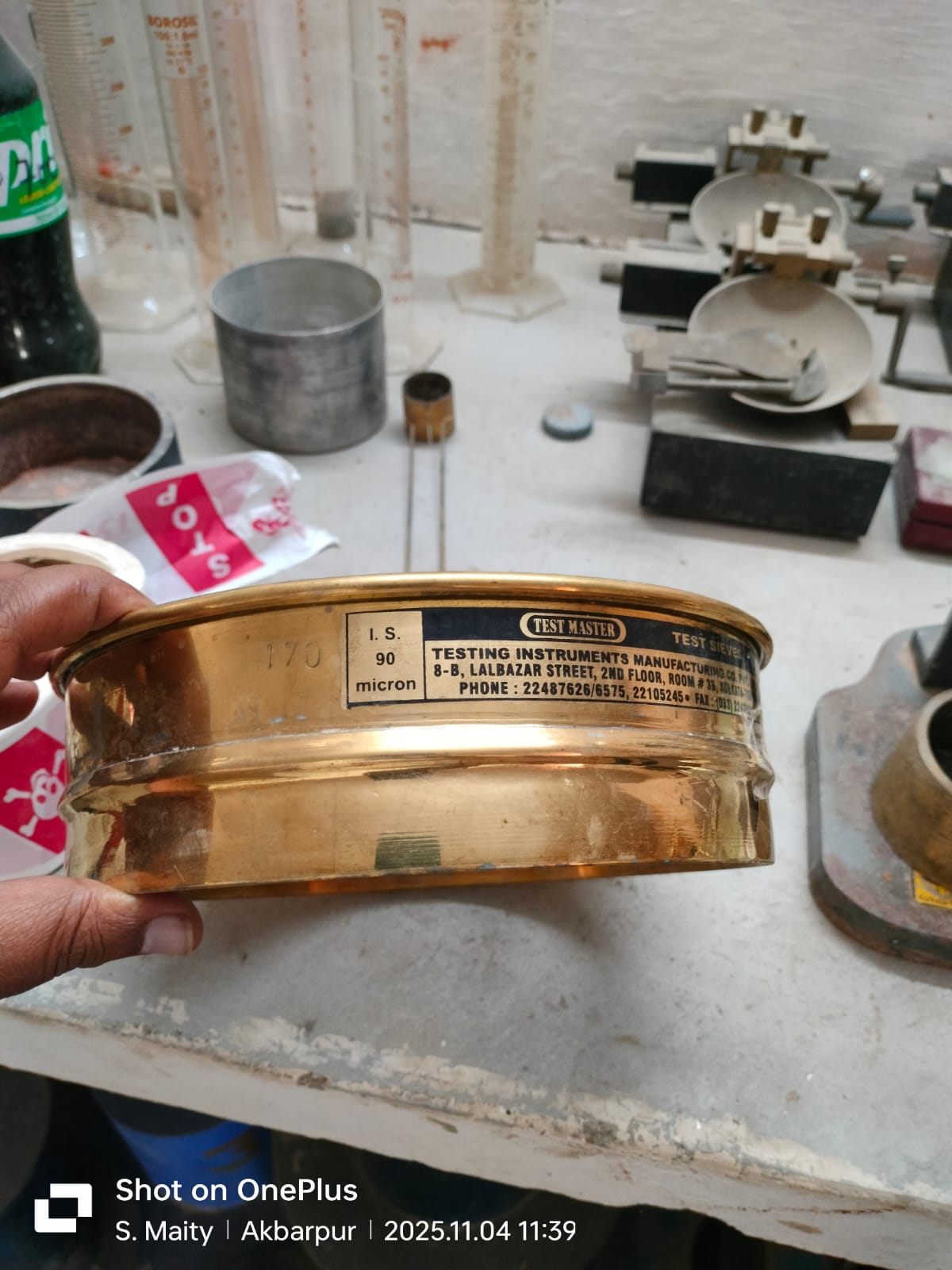 Fineness Test of Cement IS 4031 Part 3