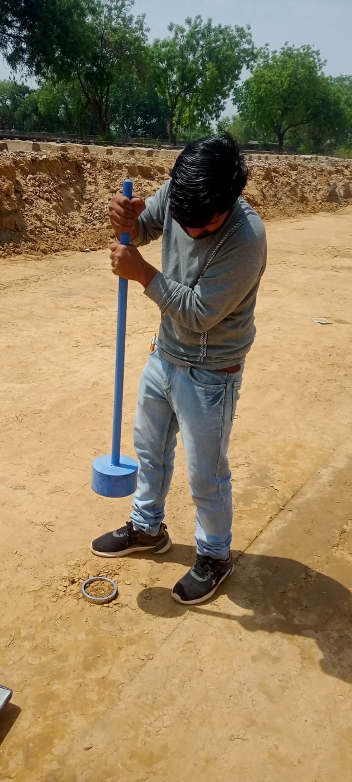 Soil core sample collected for geotechnical investigation