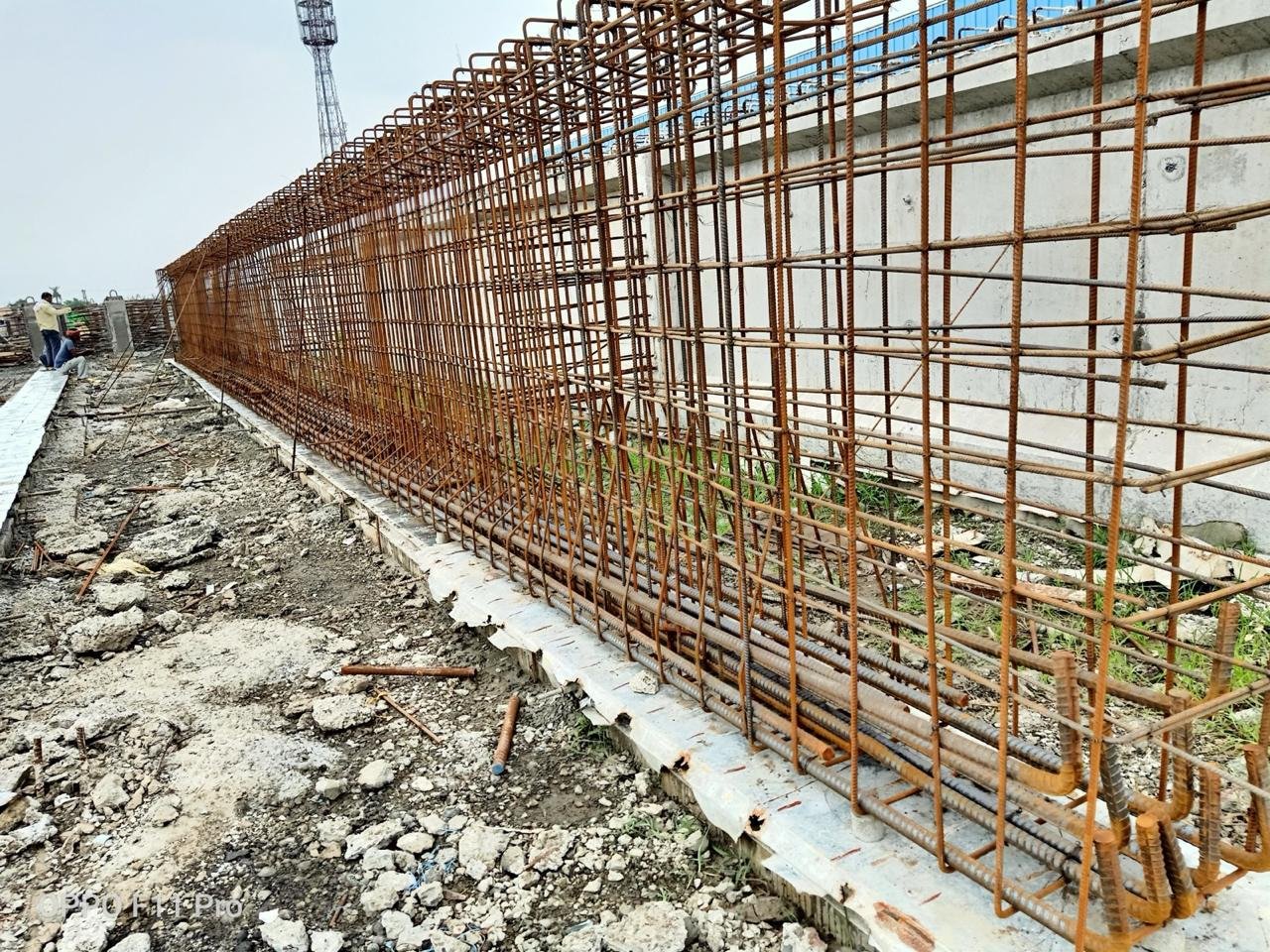Steel binding work for PSC girder